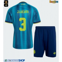 Maglie da calcio Colombia Jhon Lucumi #3 Seconda Maglia Bambino Mondiali 2026  Manica Corta (+ Pantaloni corti)